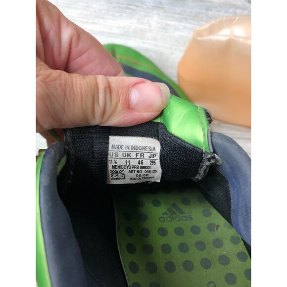 RARE Adidas F10 Tunit Green Football Soccer Cleat 098125 US 11.5 main image 7